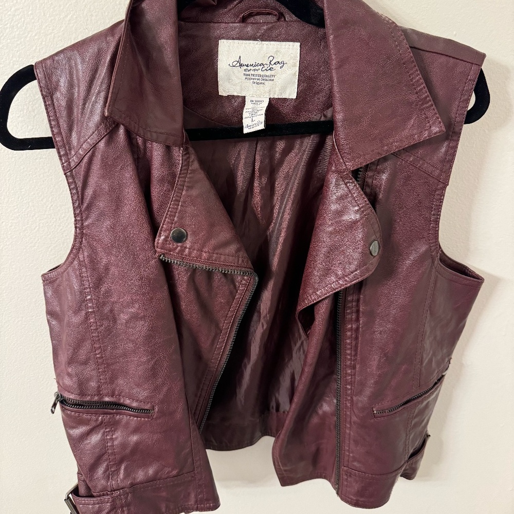 Vest Pleather -American Rag